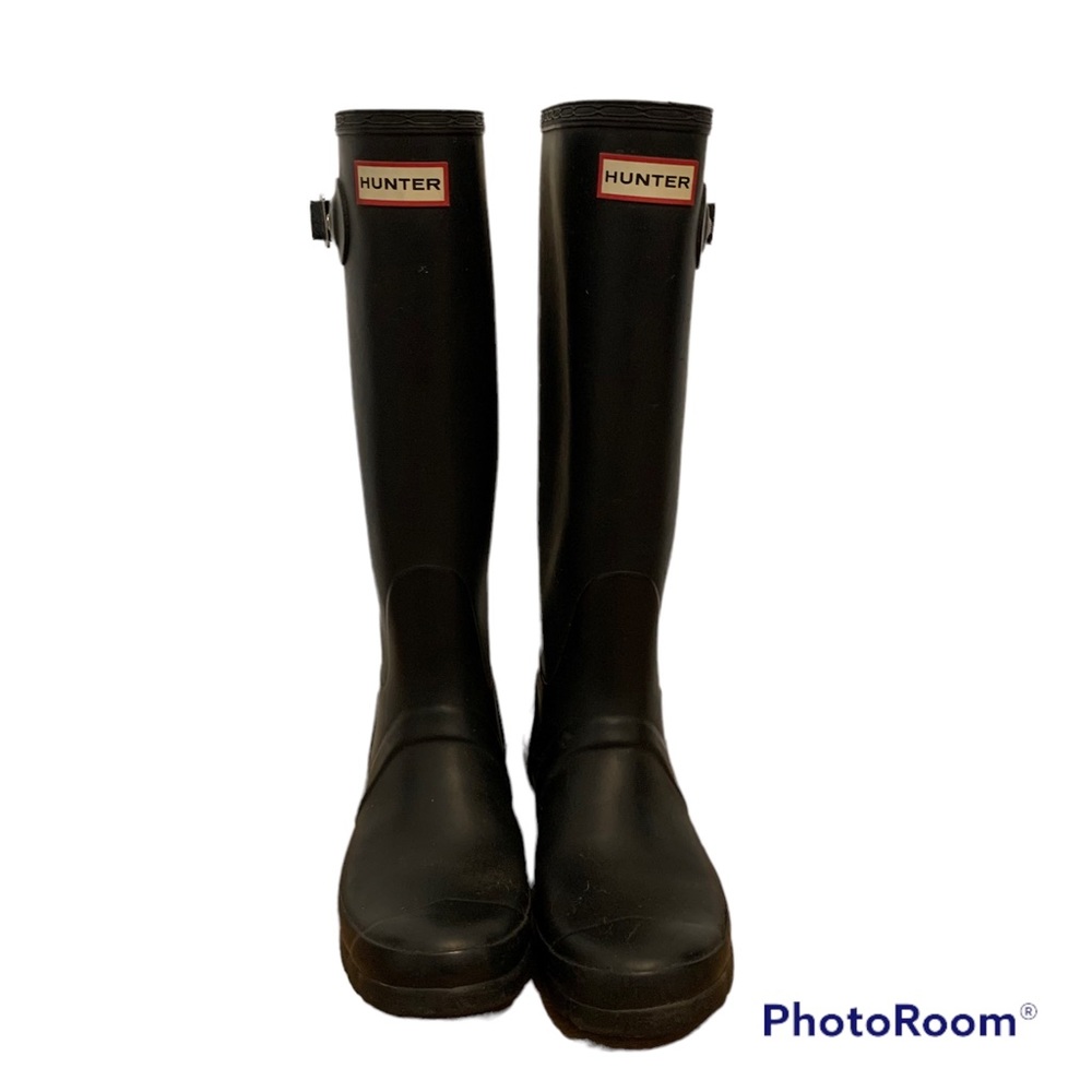 Hunter Rain Boots Original Tall, Matte Black, US 7F/6M